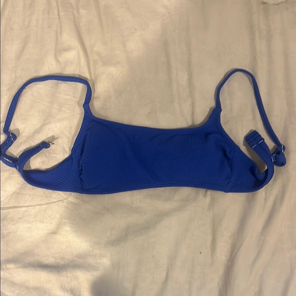 Xhilaration Blue Bikini Top with Adjustable Straps